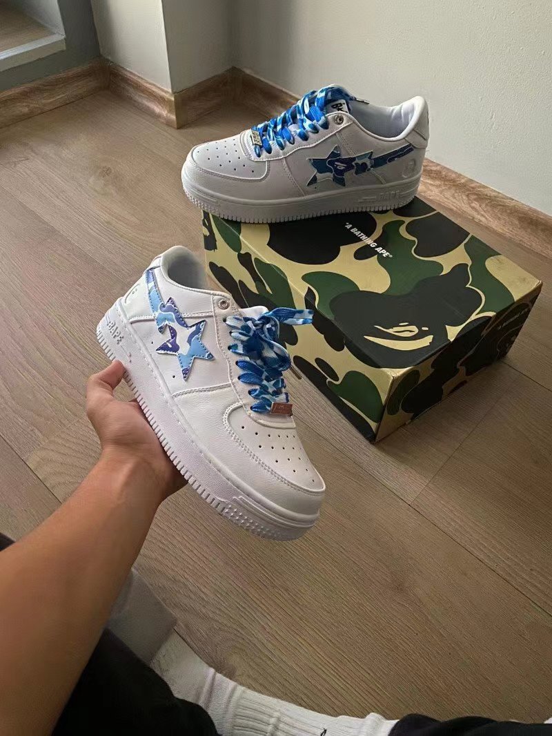 [Feedback] Received A Bathing Ape Bape Sta Low White Blue Camouflage 1H20-191-045 - Real feedback from nicekicksmall customer