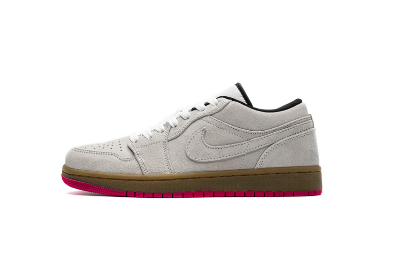 air jordan 1 low white gum hyper pink