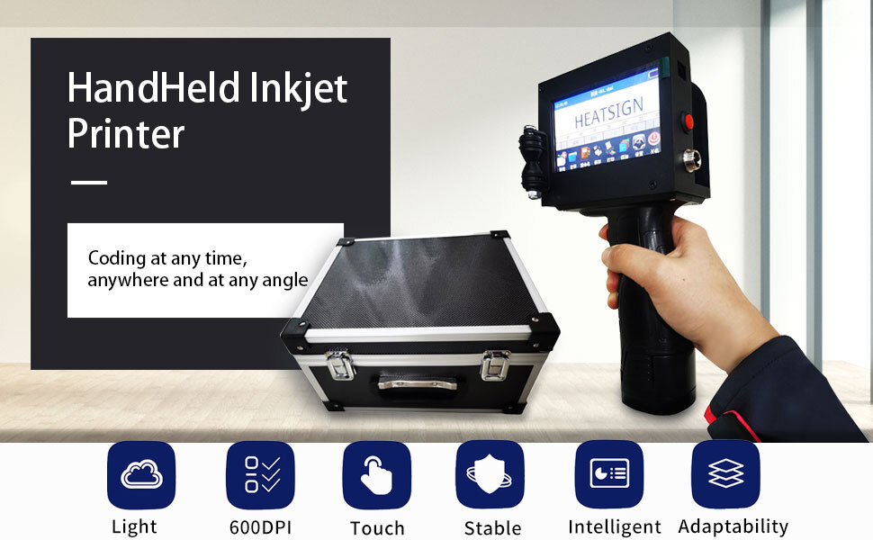 High Speed Portable Handheld Batch Coding Inkjet Printer HS-PT01 for QR Code Batch Coding Inkjet Printer for QR Code | HT Marker