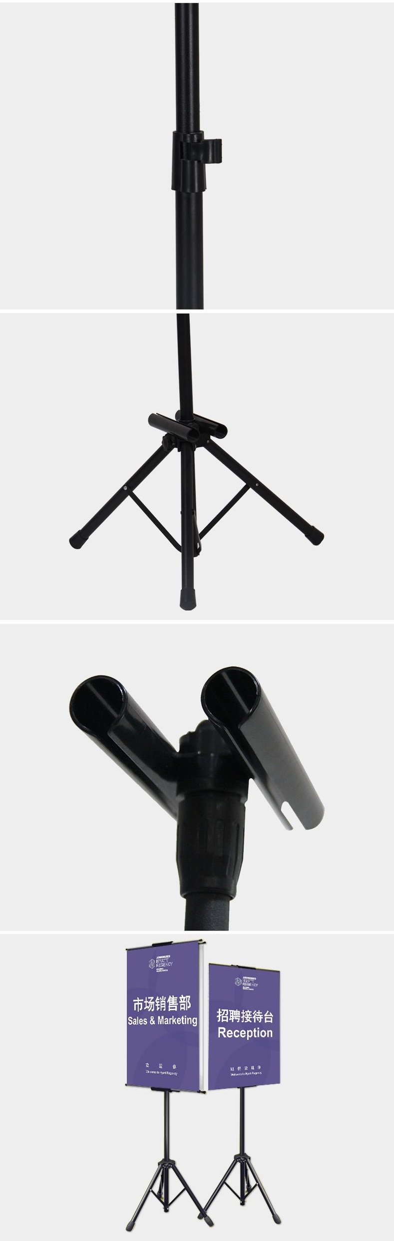 Triangle Aluminum Poster Stand 