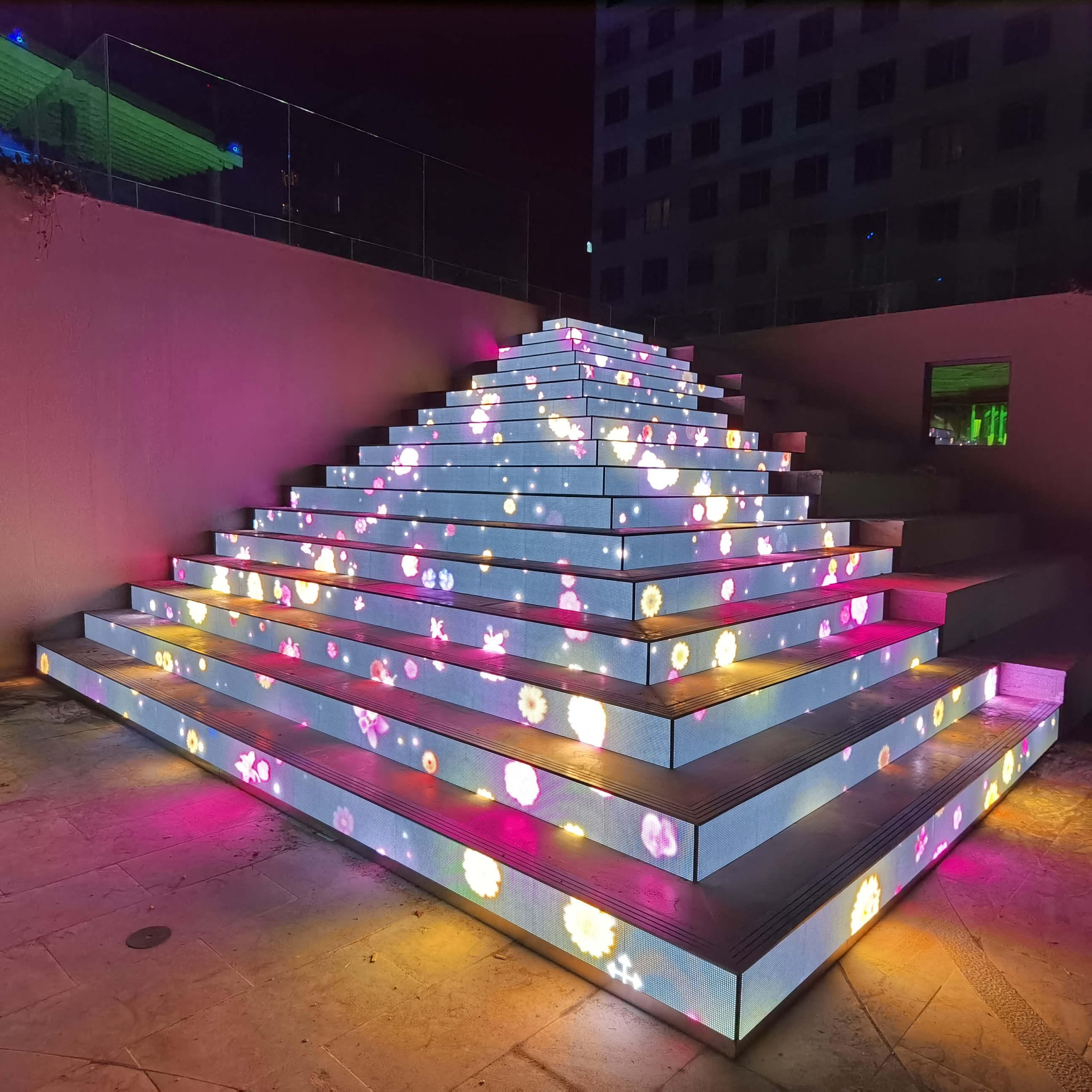 Interactive Floor  LED Stair Screen for Stair Decoration