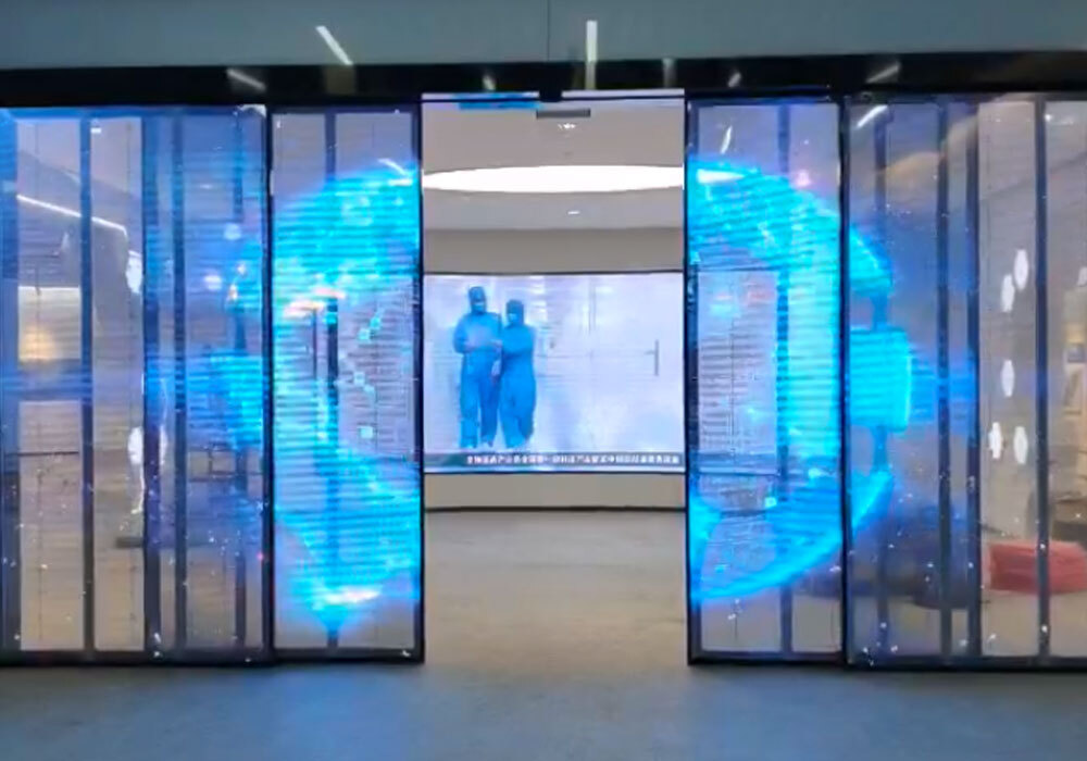 LED Door Glass Film Medical Center Showroom