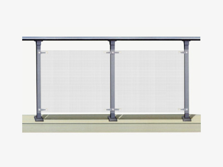 Glass guardrail screen