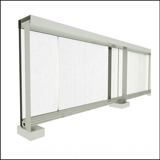 Glass guardrail screen