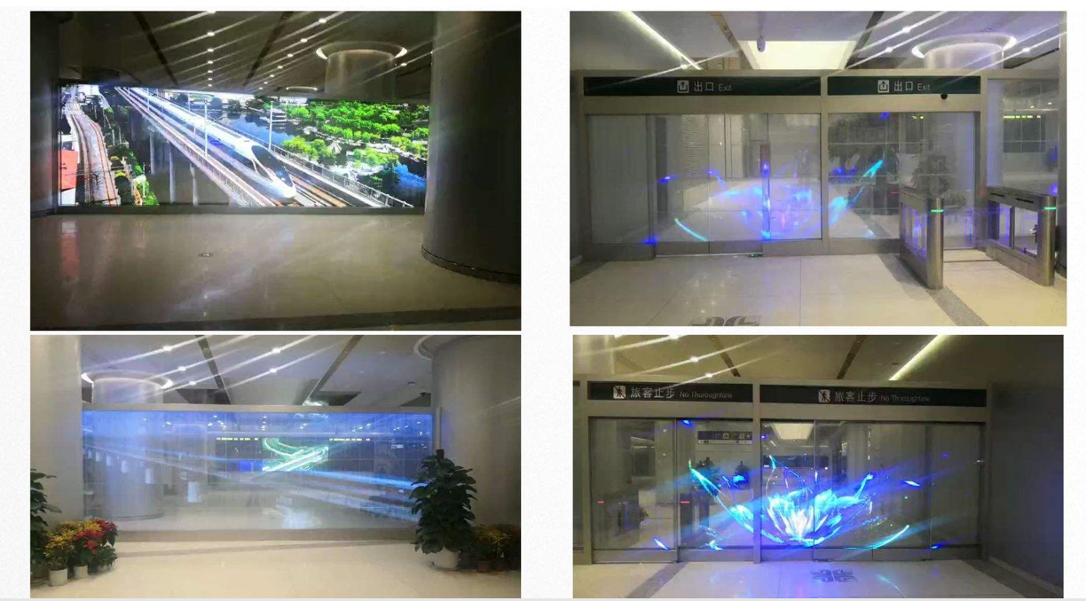 Glass Guardrail Transparent Flexible LED Film Display
