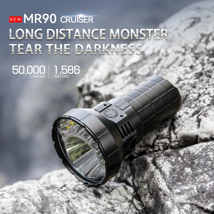 A new high-performance rechargeable search flashlight -- Imalent MR90