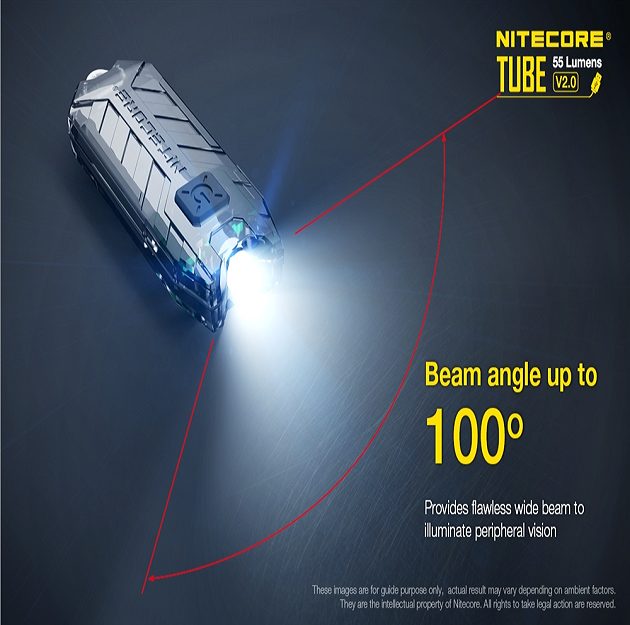 Nitecore Tube V2.0 55 Lumens Rechargeale Keychain EDC Flashlight