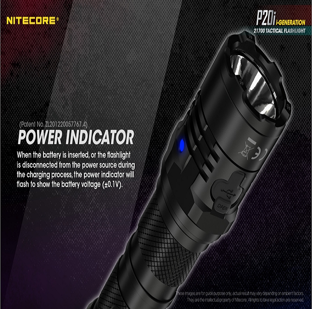 Nitecore P20I Luminus SST-40-W LED 1800 Lumens Rechargeble USB-C Tac Flashlight 
