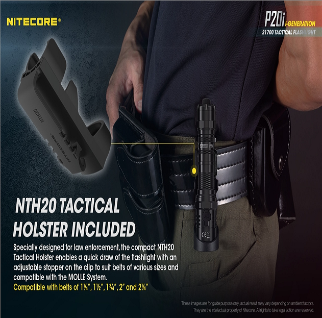 Nitecore P20I Luminus SST-40-W LED 1800 Lumens Rechargeble USB-C Tactical Flashlight 