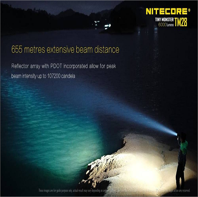 Nitecore TM28 4 x  XHP35 HI LED 6000 Lumens Super Bright  Search Light