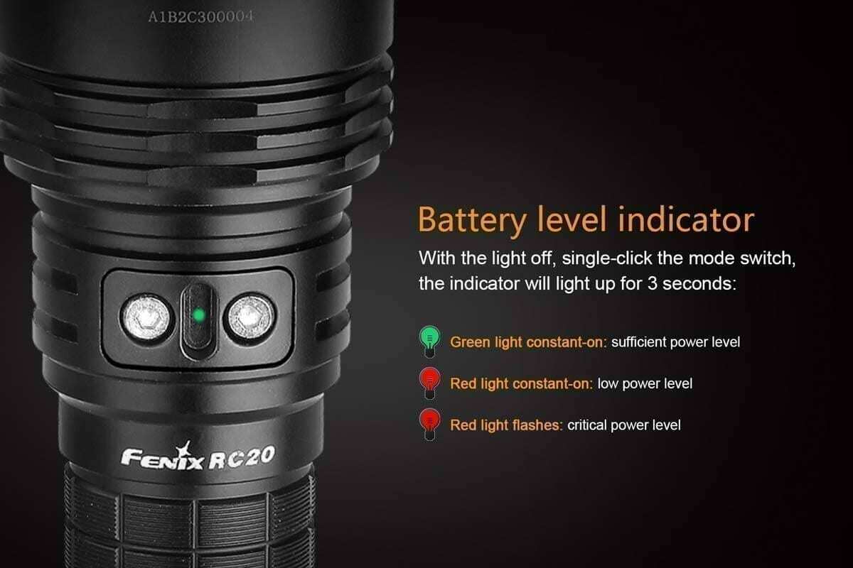 Fenix RC20  XM-L2 U2 LED 1000 Lumens Rechargeable Cradle Search Light