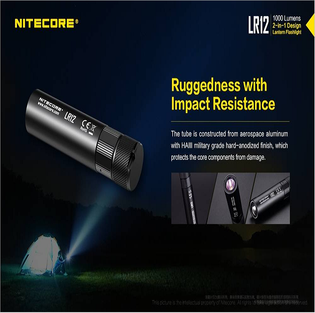 Nitecore LR12  XP-L HD V6 LED 1000 Lumens Camping Lantern