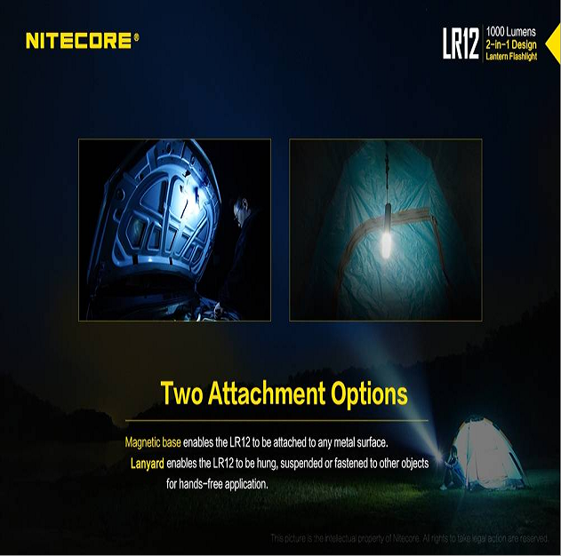 Nitecore LR12  XP-L HD V6 LED 1000 Lumens Camping Lantern