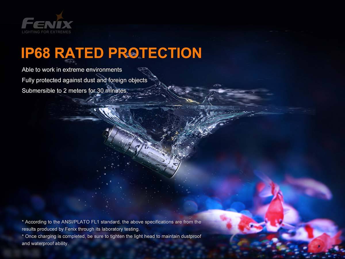 Fenix E02R  XP-G2 S3 White LED Blue 200 Lumens Rechargeable EDC flashlight