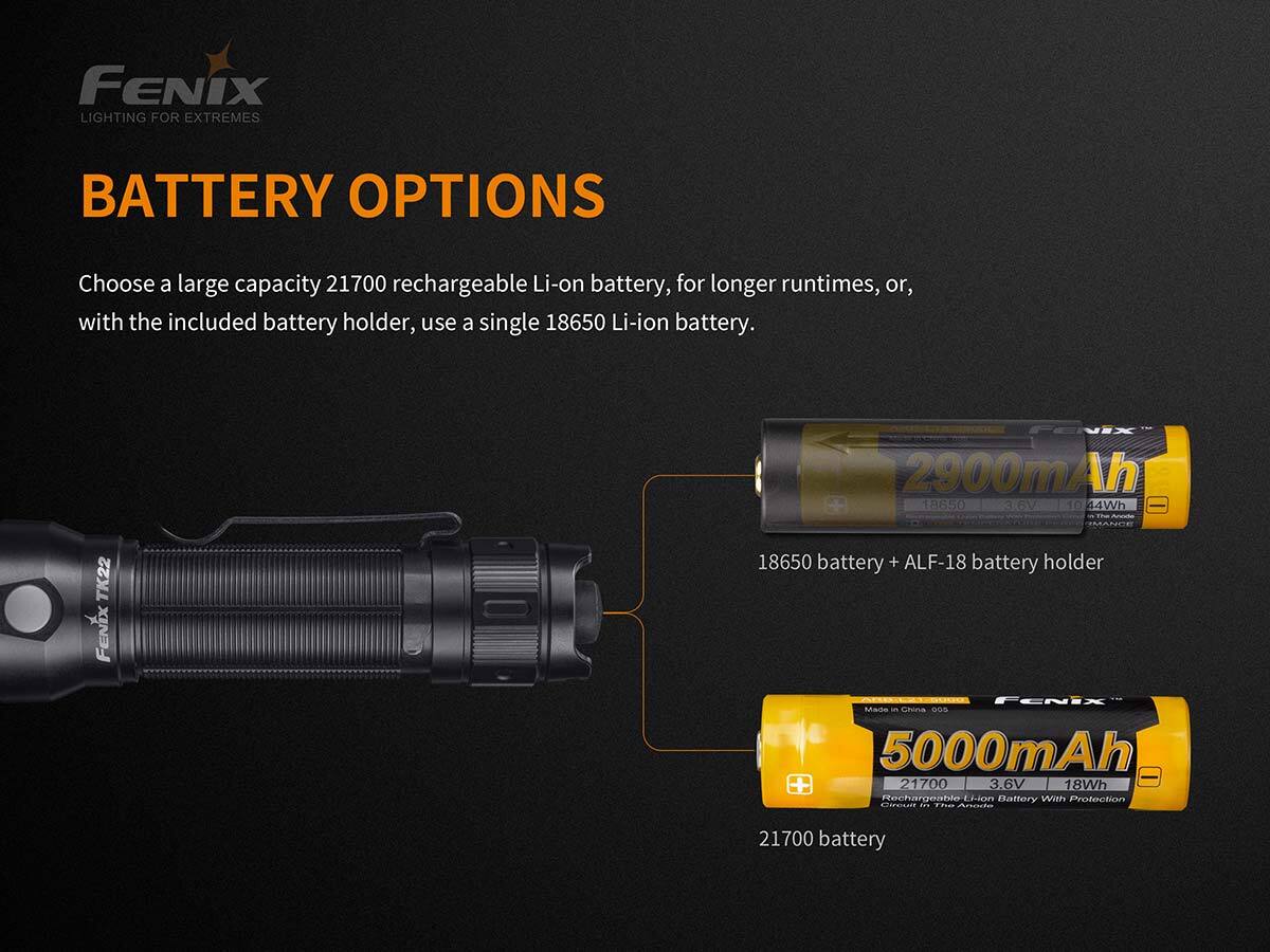 Fenix TK22 UE Luminus SST40 LED 1600 Lumens Tactical Flashlight