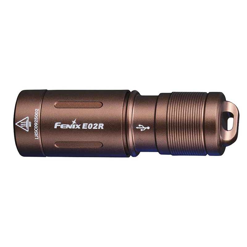 Fenix E02R Cree XP-G2 S3 White LED Brown 200 Lumens Rechargeable EDC flashlight