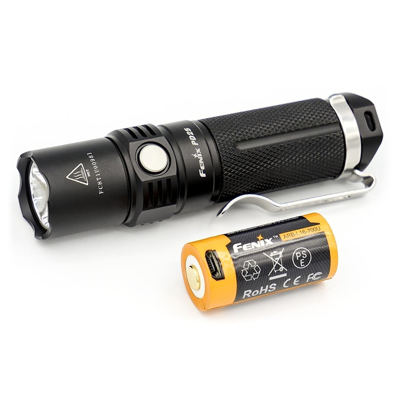 Fenix PD25 XP-L V5 LED 550 Lumens Rechargeable Search Flashlight