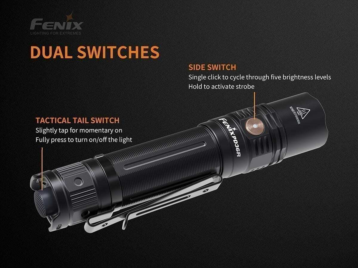 Fenix PD36R SST40 LED 1600 Lumens Rechargeable Tactical Flashlight 