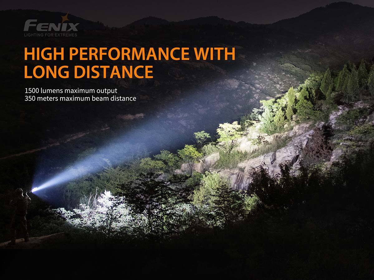 Fenix TK26R Luminus SST40 and  XP-E2 LED 1500 Lumens Flashlight Red and Green Tactical Flashlight