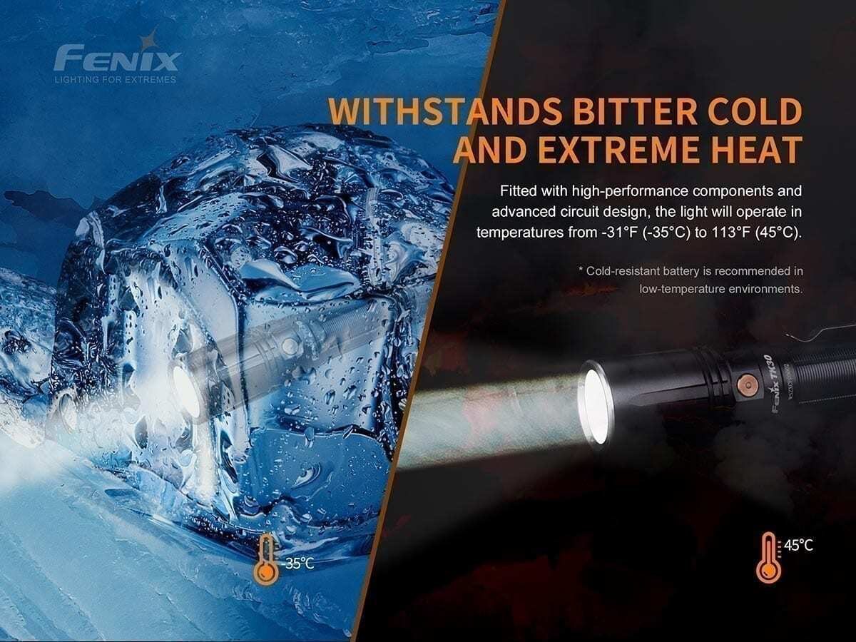Fenix TK30 500 Lumens 1200 Meters White Laser Lep Flashlight