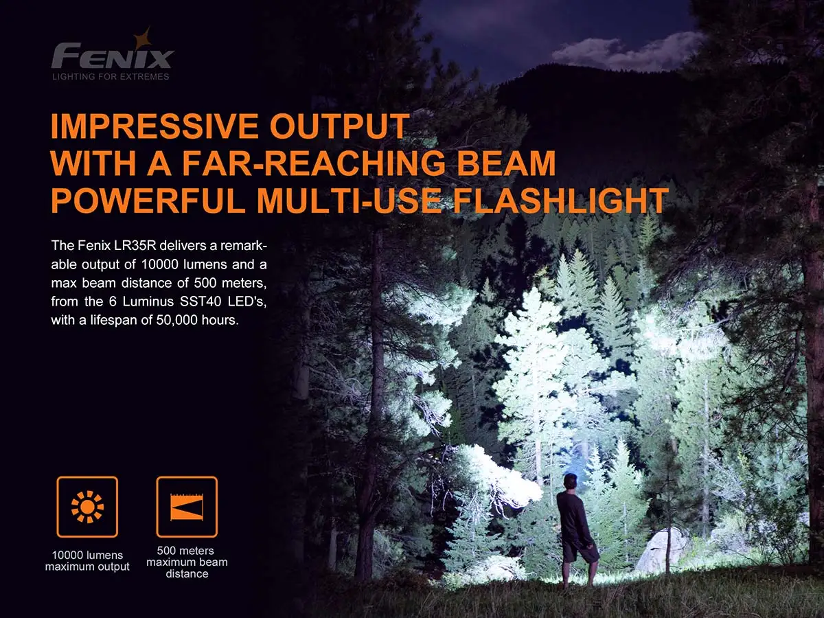 Fenix LR35R 10000 lumens la lampe tactique ultra puissante et