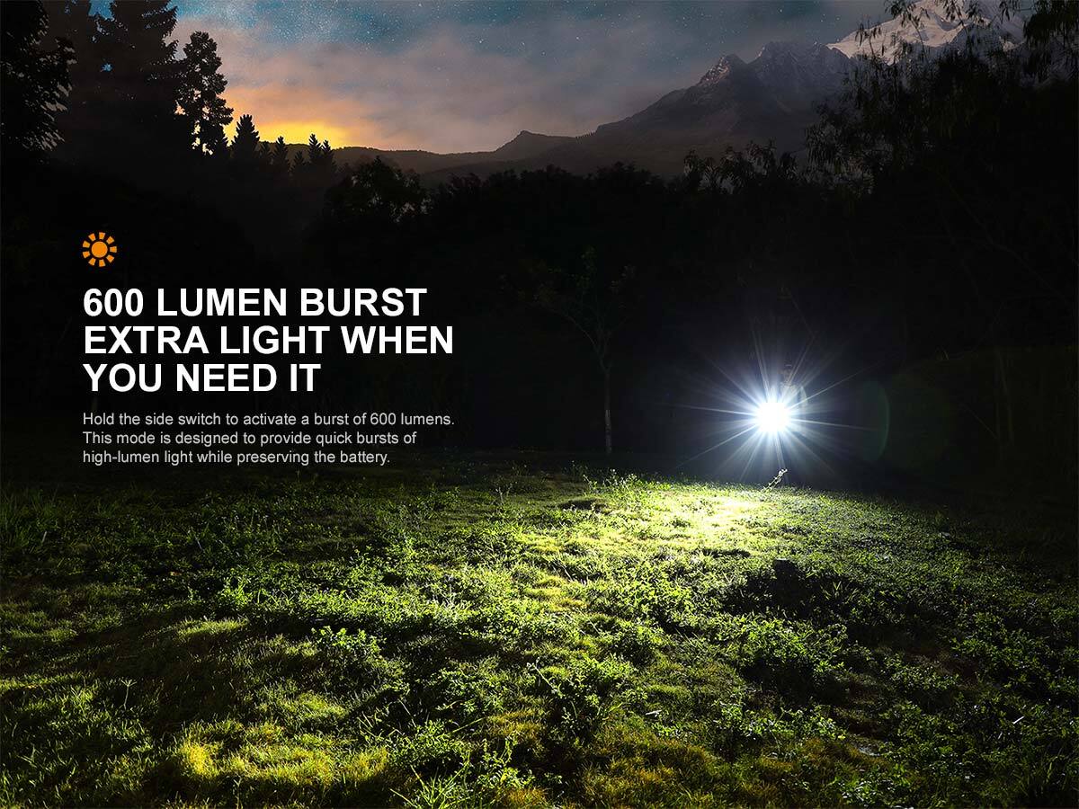 Fenix E09R Luminus SST20 LED 600 Lumens Rechargeable Search Light