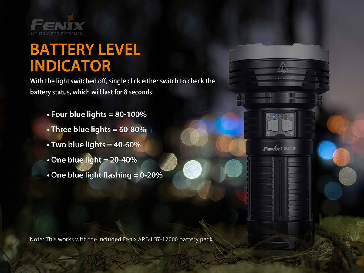Fenix LR40R Cree XP-L HI V3 CREE XP-G3 S4 LED 11000 Lumens Outdoor&Camping Light