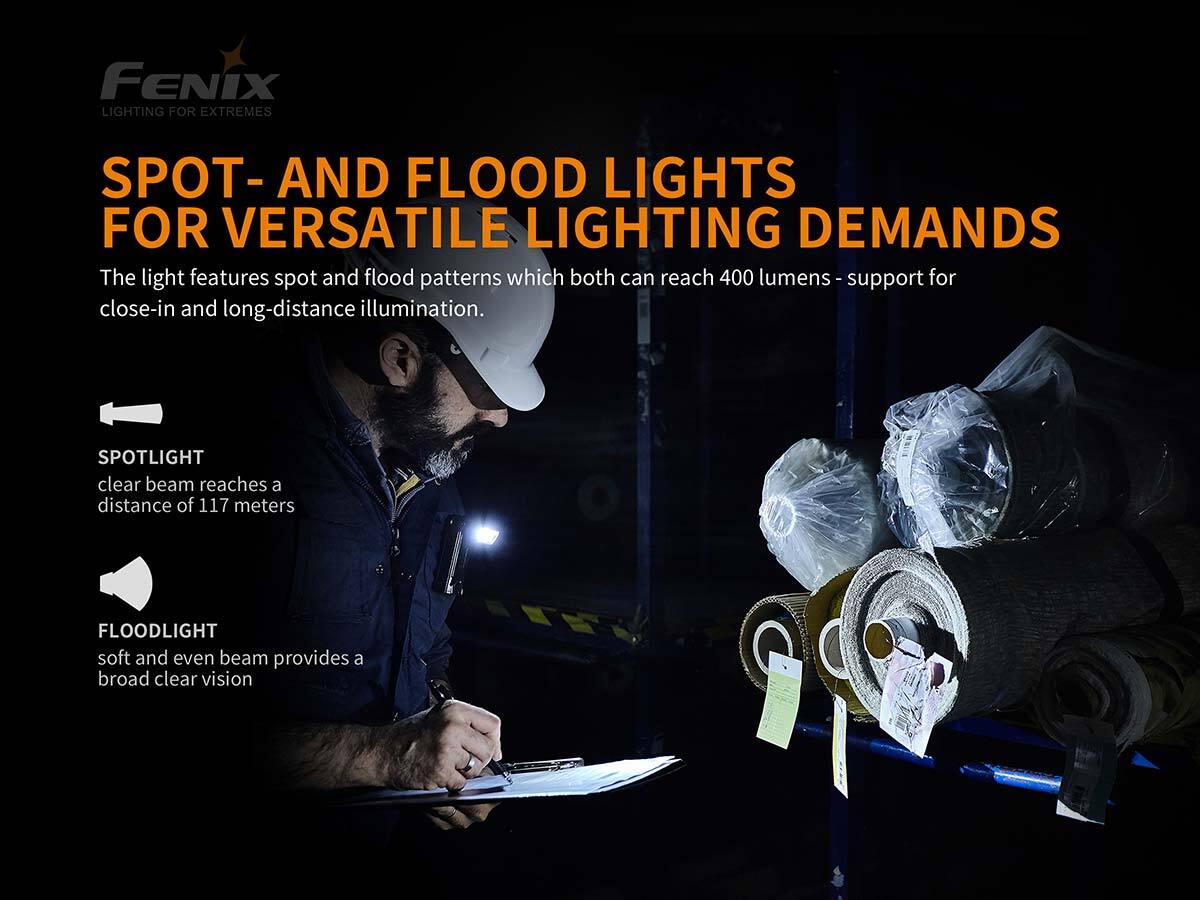 Fenix WT20R 400 Lumens Adjustable Angle Multifunctional LED Work Light