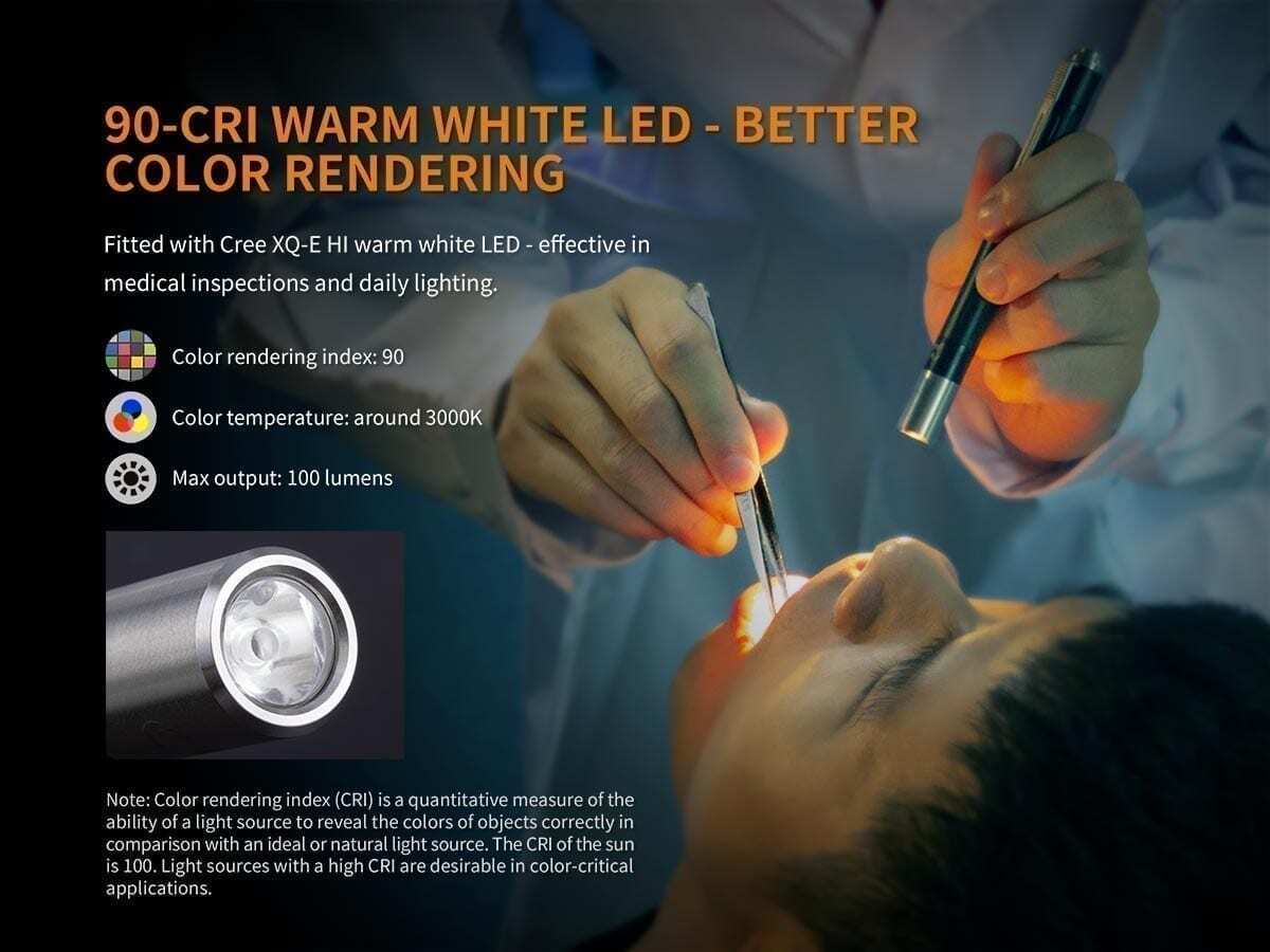 Fenix LD05 V2.0 Dual Lighting Sources Penlight  XQ-E HI & 365nm UV LED 100 Lumens 2 X AAA Penlight