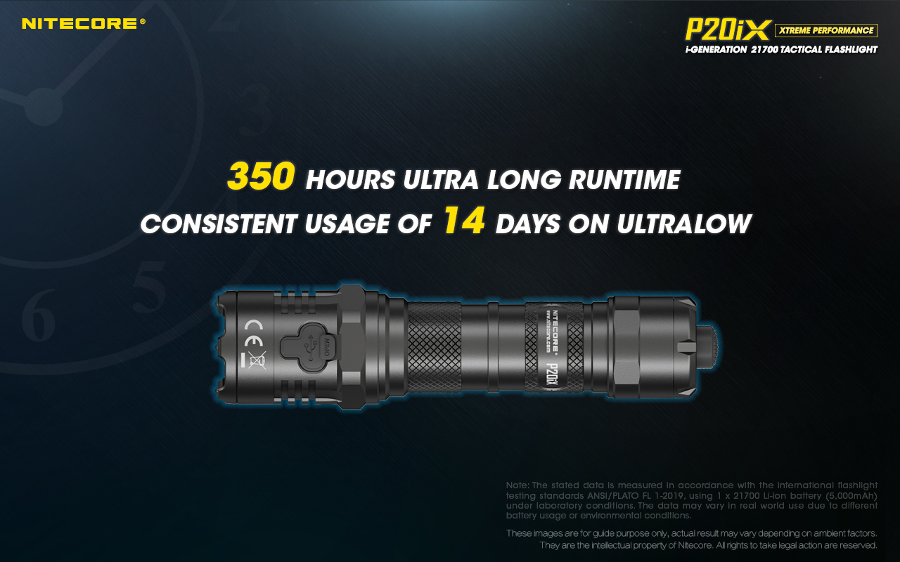 Nitecore P20IX 4 x  XP-L2 V6 LEDs 4000 Lumens USB-C Rechargeable Tac Flashlight