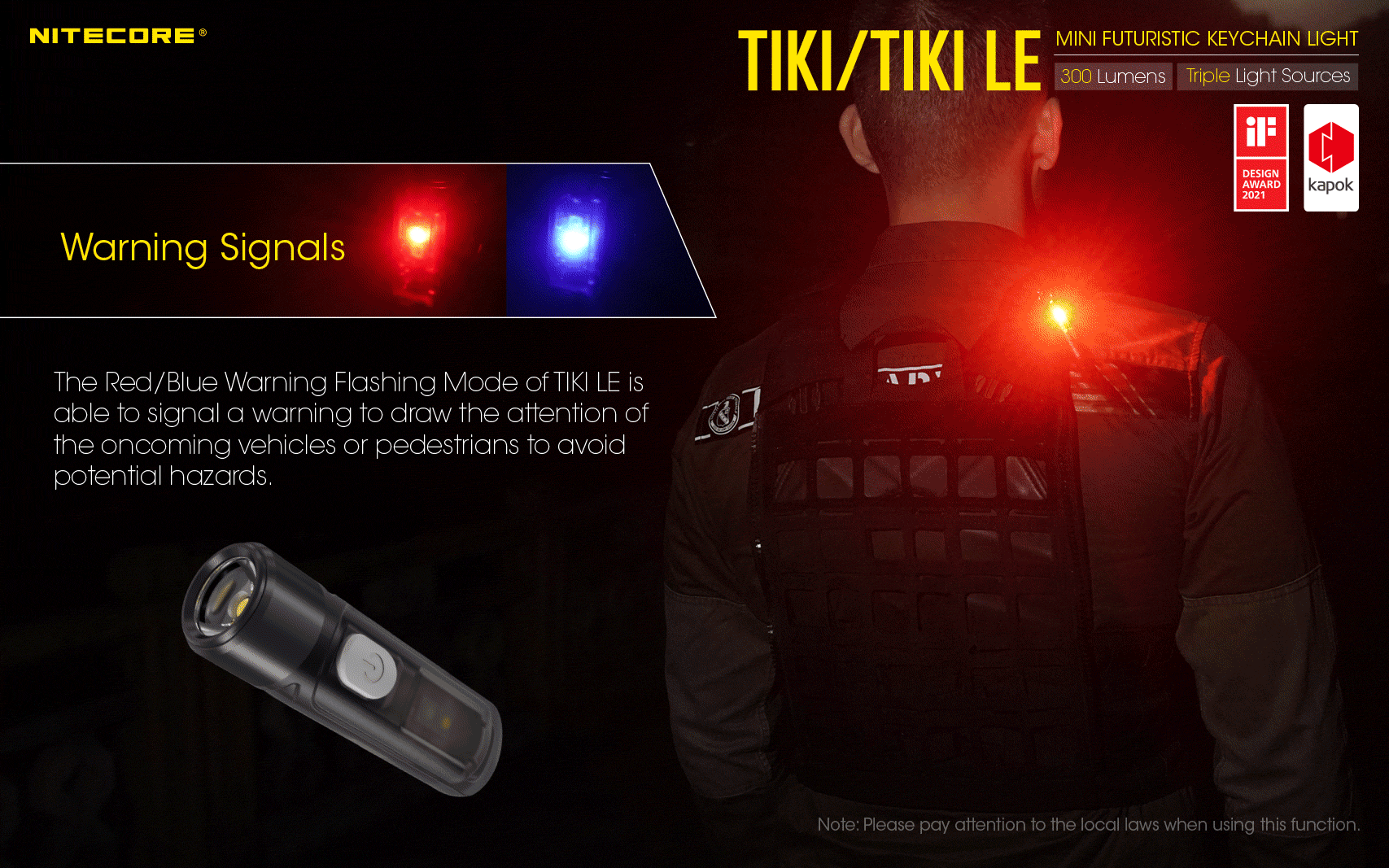 Nitecore TIKI / TIKI LE OSRAM P8 LED 300 Lumens USB Rechargeable Keychain EDC Light