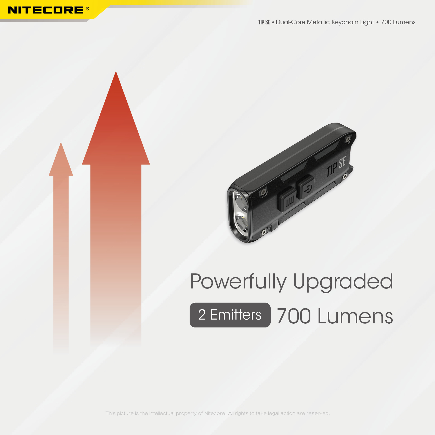 Nitecore TIP SE 2x OSRAM P8 LED 700 Lumens Rechargeable Keychain EDC Light