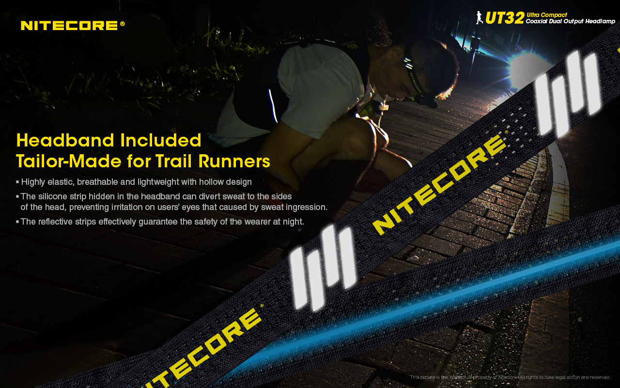 Nitecore UT32 Dual Output 1100 Lumens Cool White & Warm White Trail Running Headlamps