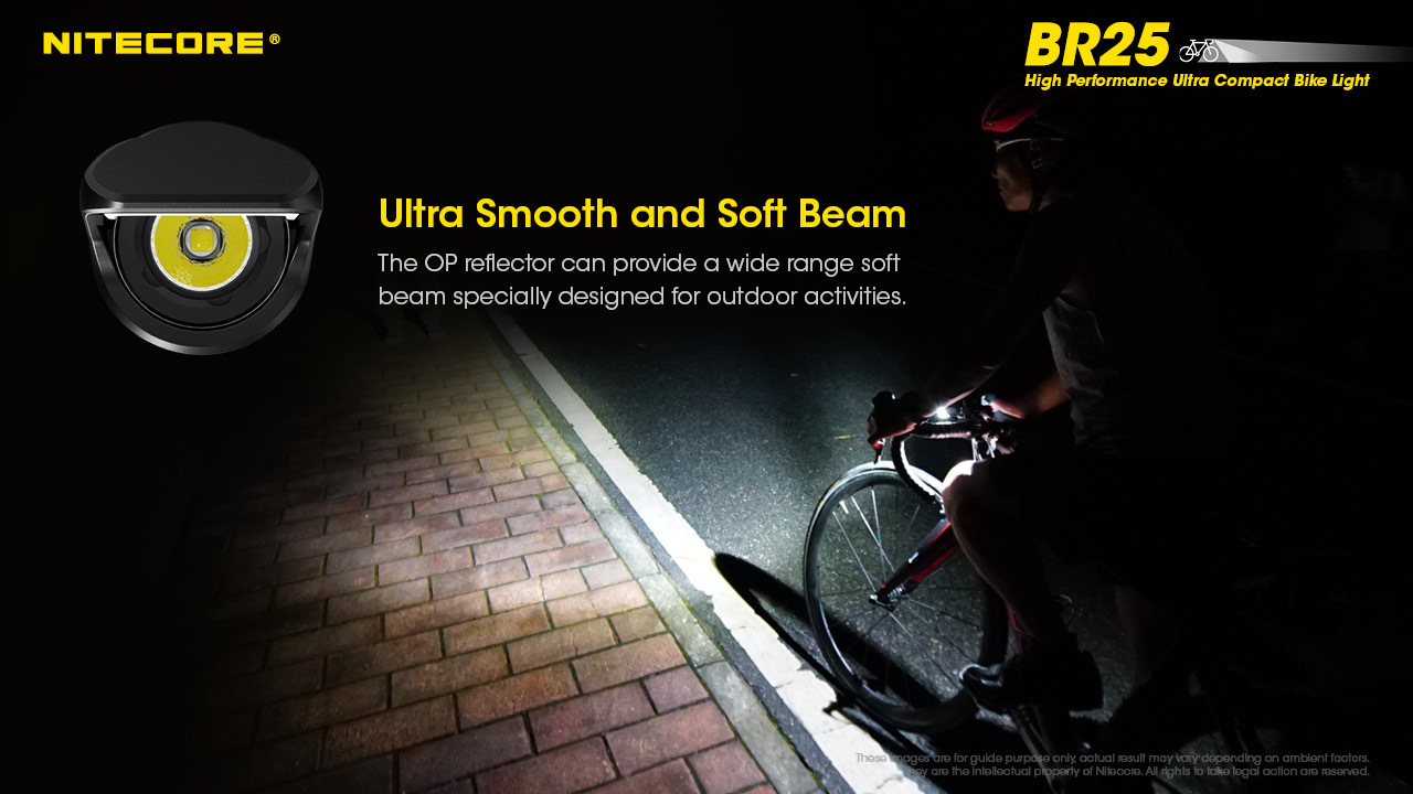 Nitecore BR25 Luminus SST-40-W LED 1400 Lumens Rechargeable Bike Ultra-bright Lights With Bike Mount