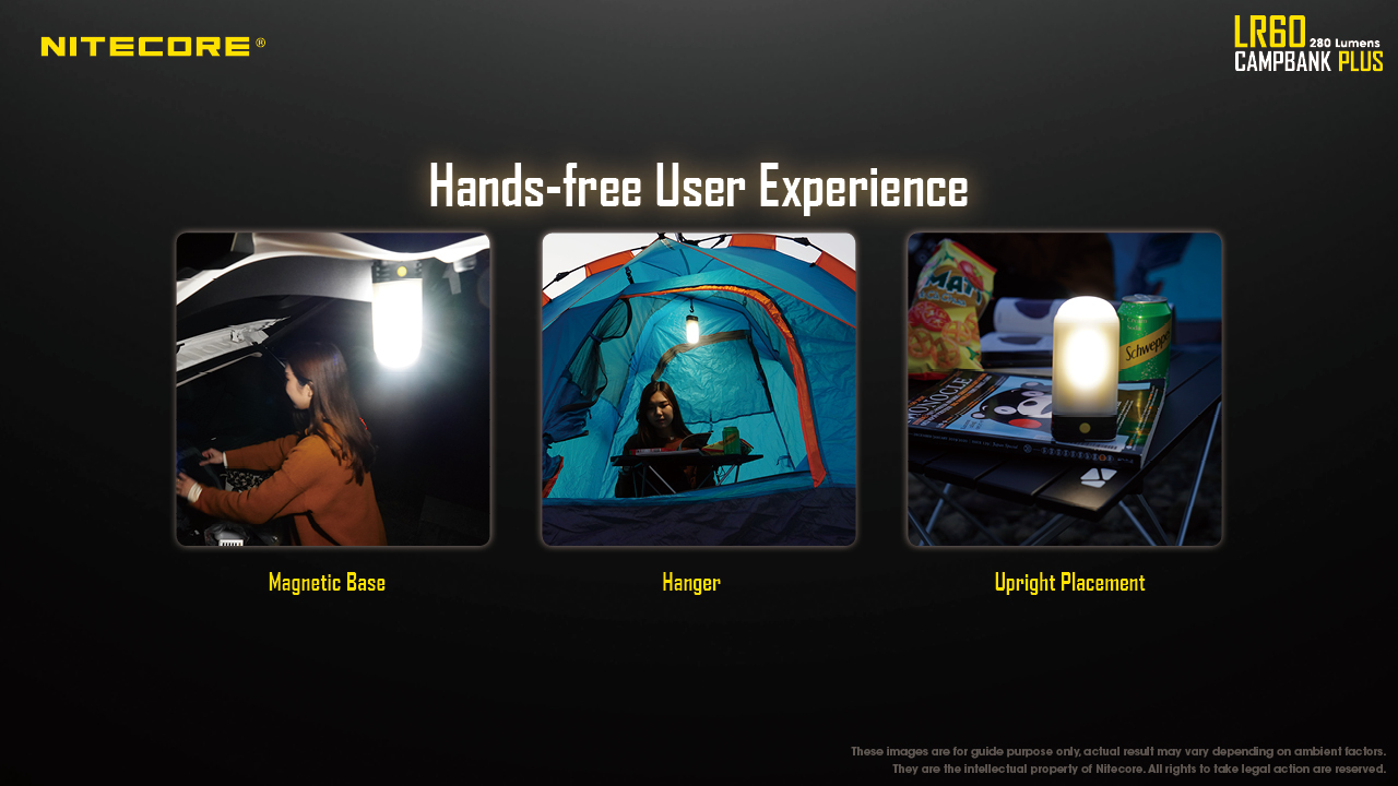 Nitecore LR60 HIGH CRI LED 280 Lumens Camping Light