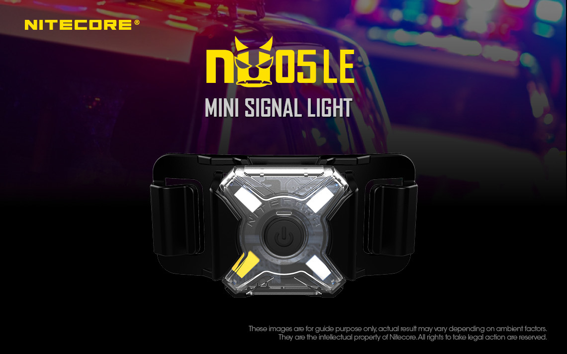 Nitecore NU05 LE 4-color safety light for Helmet Headlamp