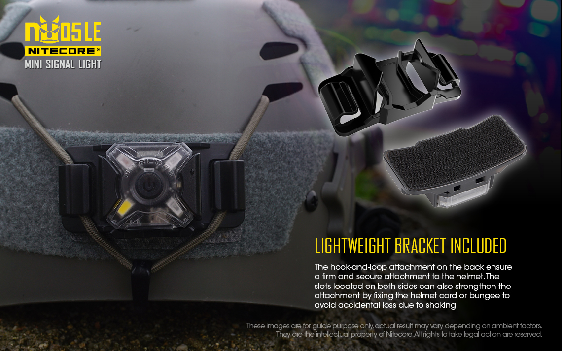 Nitecore NU05 LE 4-color safety light for Helmet Headlamp