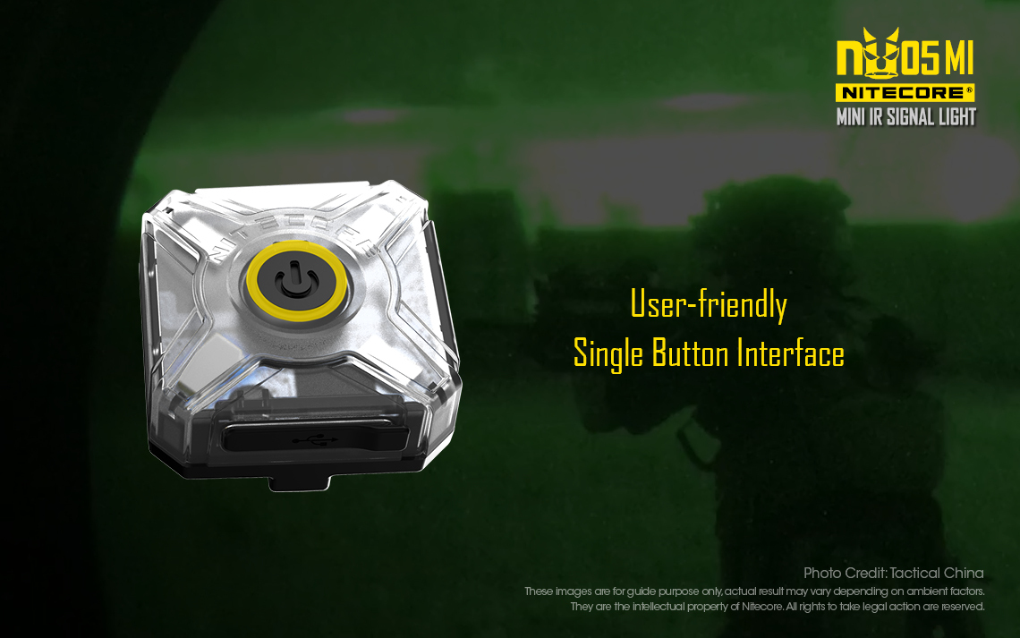 Nitecore NU05 MI Green and IR Infrared Rechargeable Signal Indicator Light  5 Lumen Helmet Headlamps