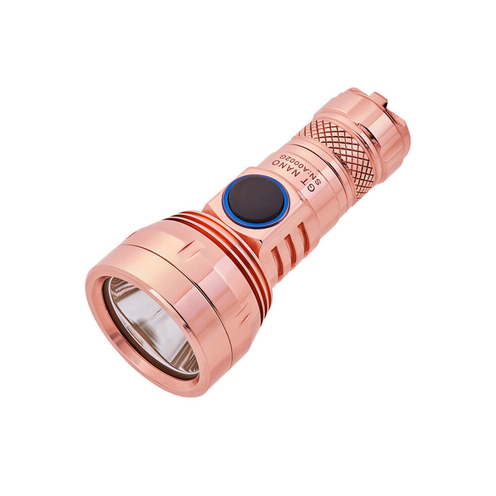 Lumintop GT Nano Copper Brass Titanium 450 Lumens 300 Meters 10180 EDC Flashlight (10440 Tube Optional)