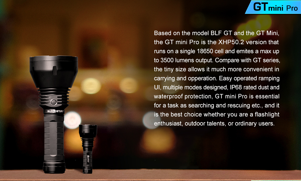 Lumintop GT mini Pro XHP50.2 3500 Lumens EDC Flashlight