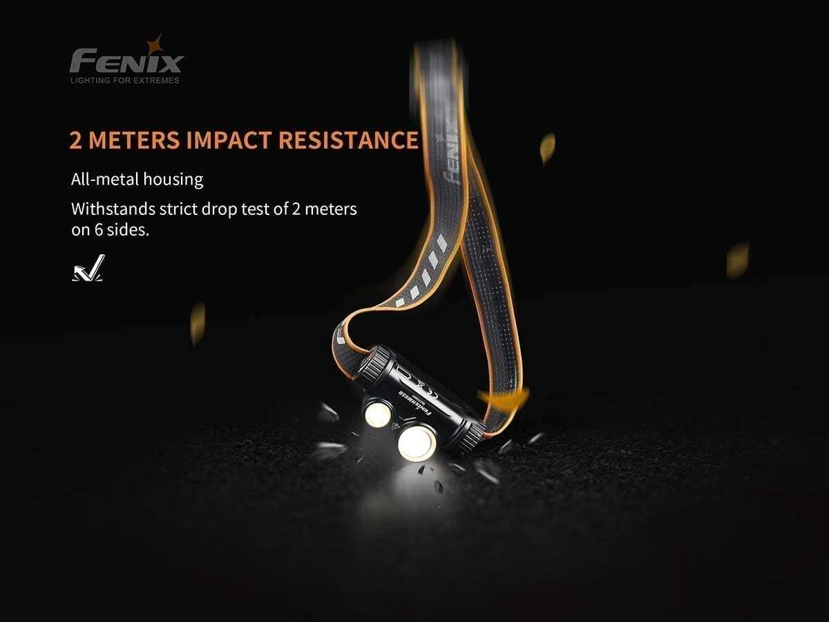 Fenix HM65R  XM-L2 U2 White  LED 1000 Lumens Spot and Flood Dual Beam Rechargeable Headlamps