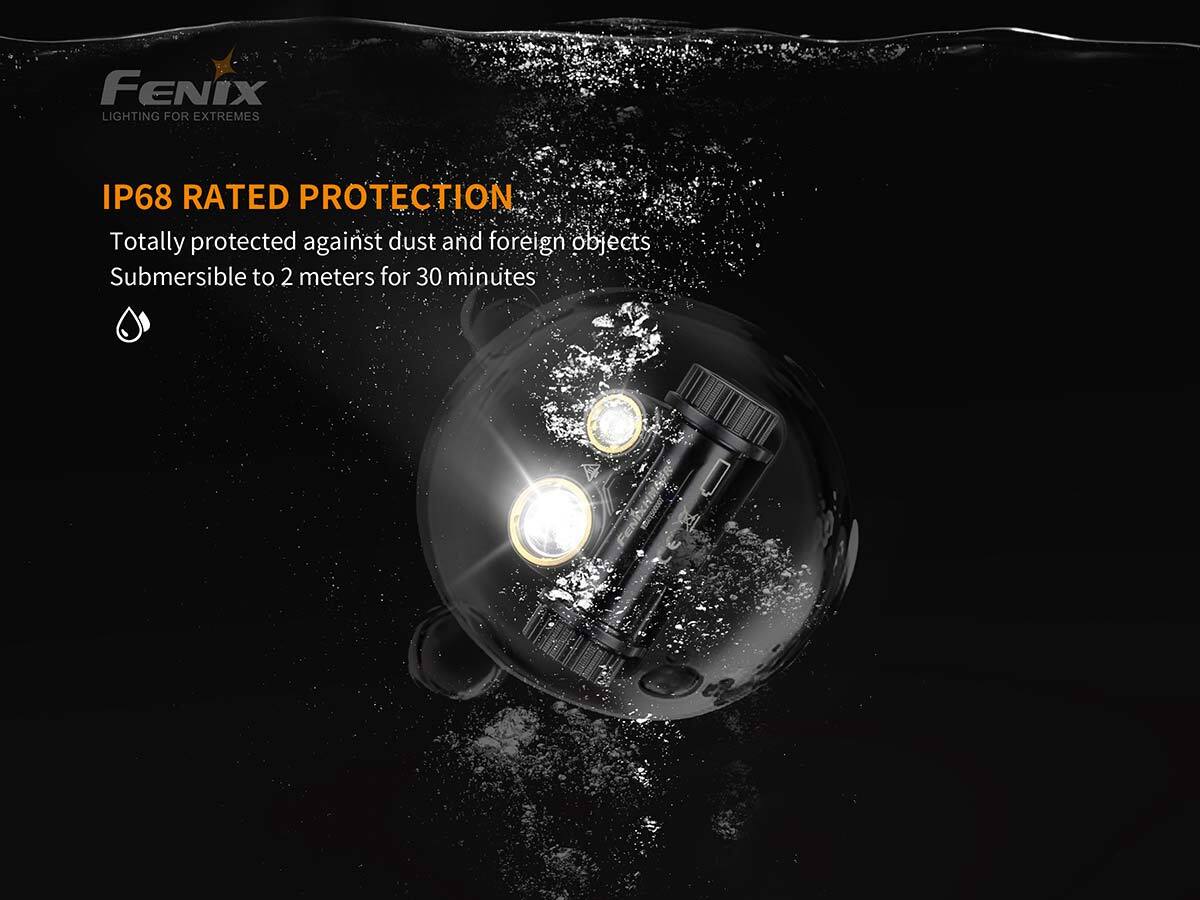 Fenix HM65R  XM-L2 U2 White  LED 1000 Lumens Spot and Flood Dual Beam Rechargeable Headlamps