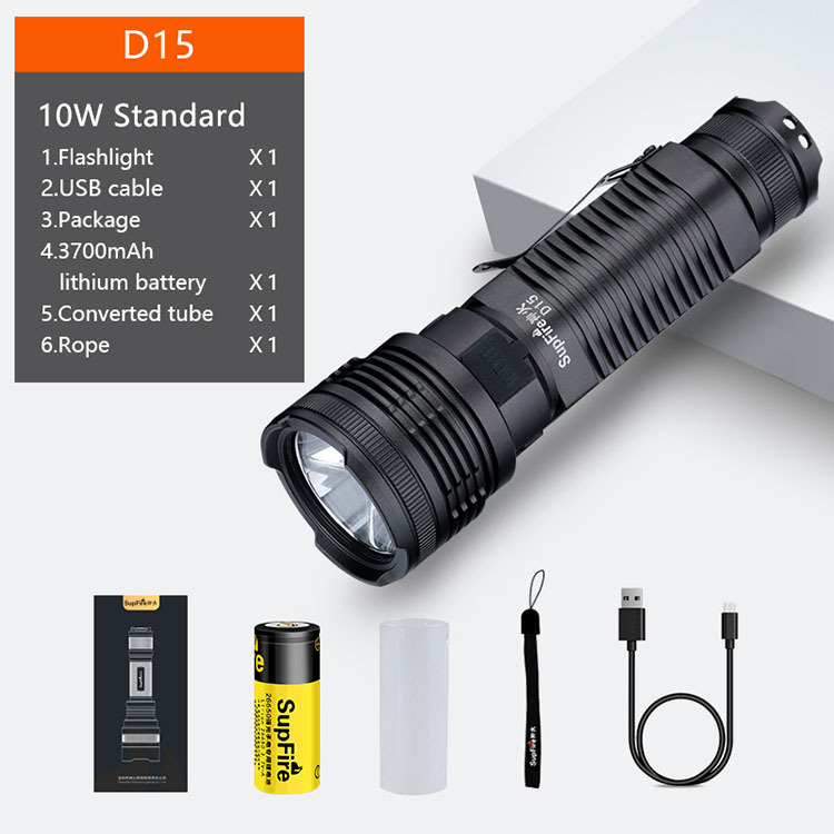 SupFire D15 700 lumens Tactical Flashlight