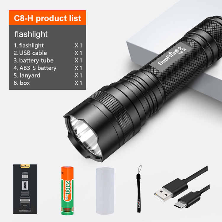 SupFire L6-H 750 lumens Tactical Flashlight