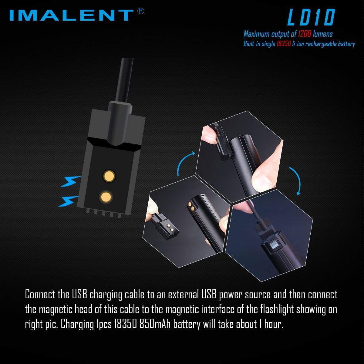 Imalent LD10  XP-L HI LED 1200 Lumens EDC Flashlight