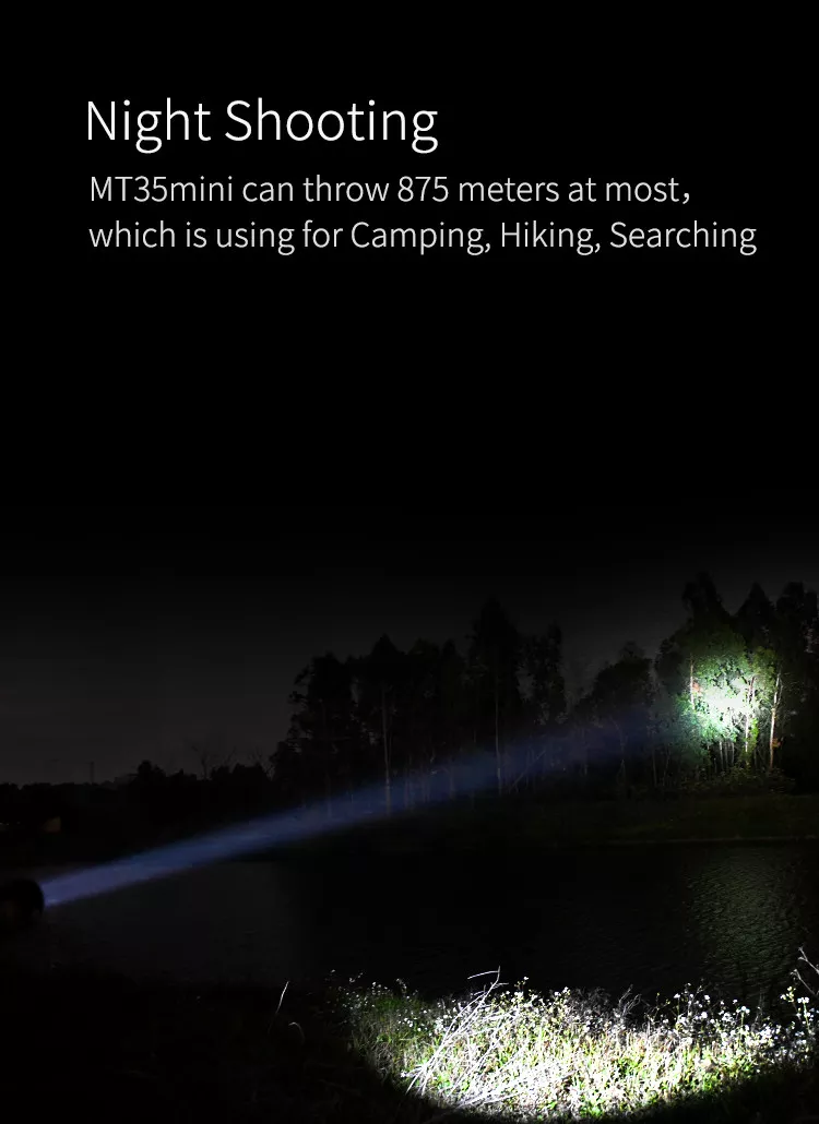 Mateminco MT35 Mini Luminus SST-40 2400 Lumens 875 Meters NarsilM v1.3 USB-C Rechargeable Thrower LED Flashlight