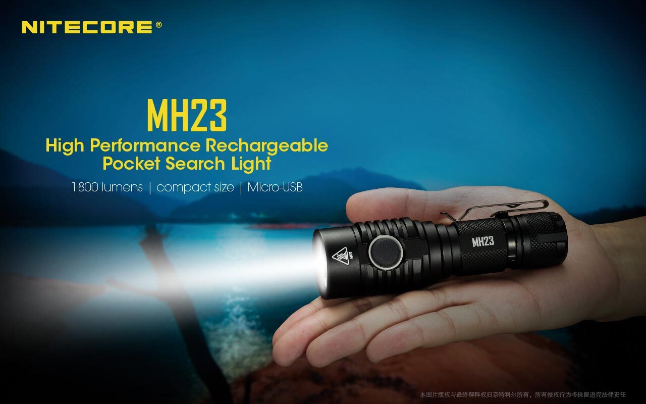 Nitecore MH23  XHP35 HD LED 1800 lumens EDC Rechargeable Tactical Flashlight
