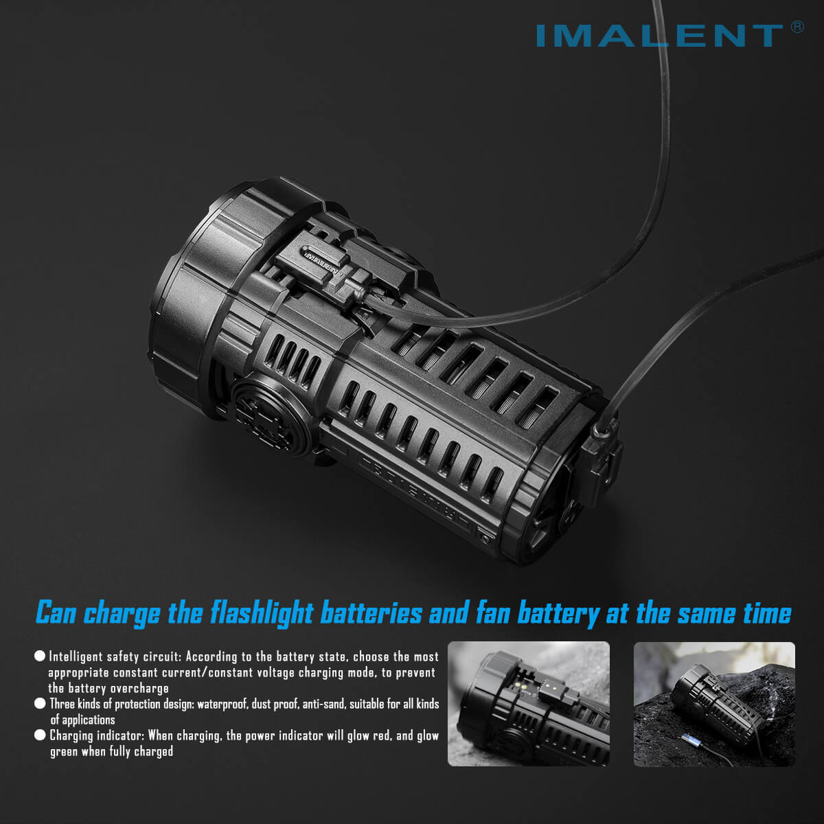 Imalent RS50 8 x CREE XHP50.3 20000 Lumens 1160 Meters Flashlight