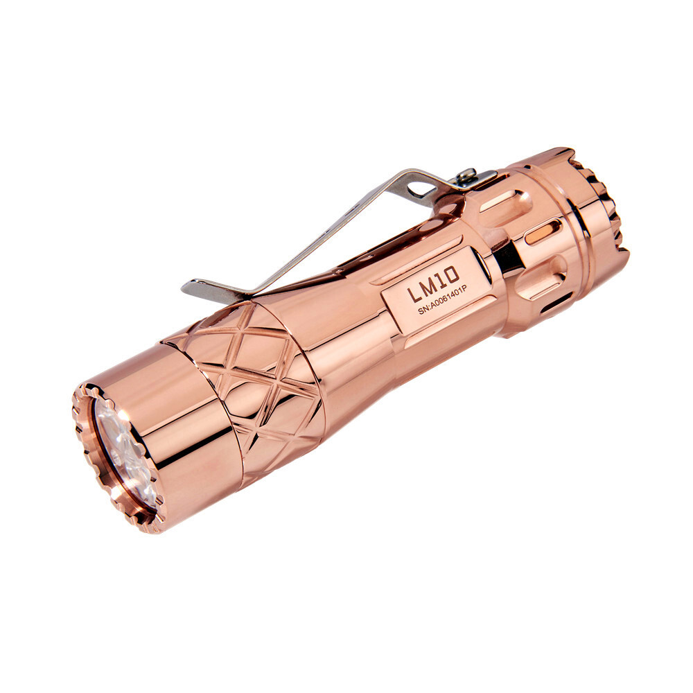 Lumintop LM10 Copper Brass 2800 Lumens  XP-L Hi/Nichia/SST20 Flashlight