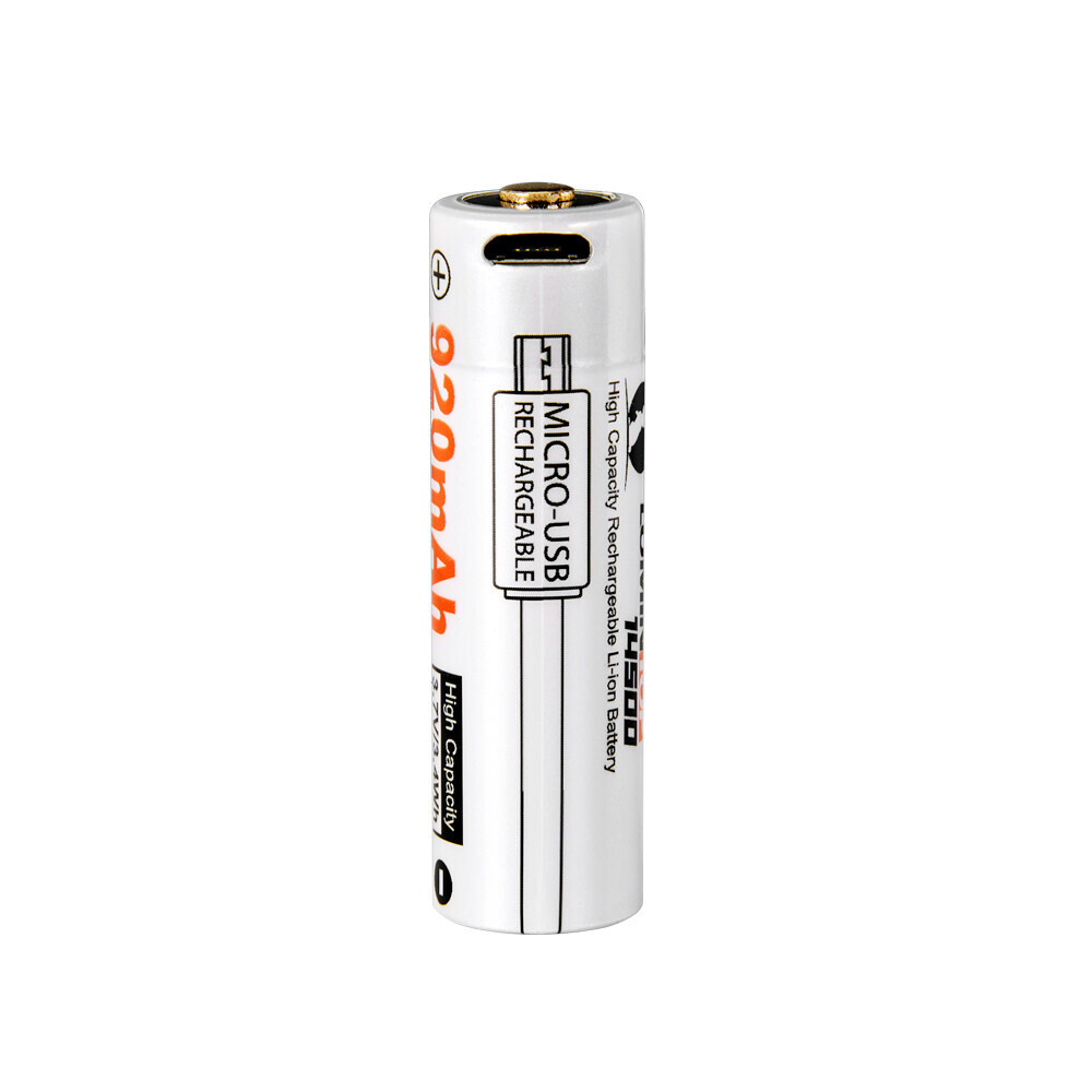 Lumintop Micro-USB rechargeable 920 mAh 14500 Li-ion battery